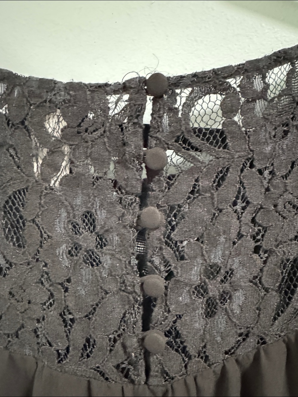 Torrid Black Lace Yoke Long-Sleeve Chiffon Tunic - Picture 9 of 10